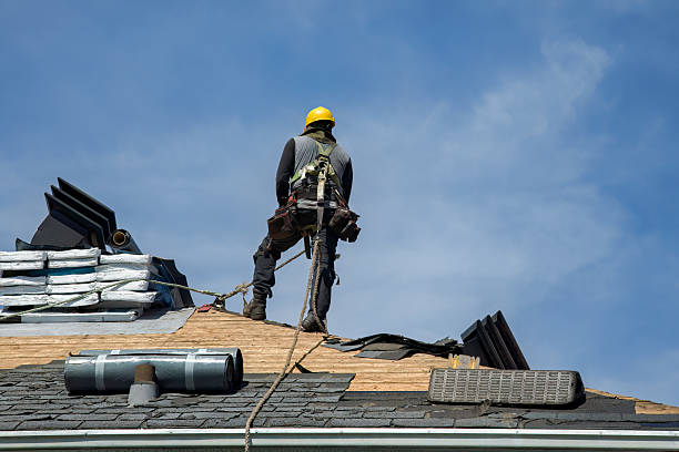 Professional Roofing technician working in La Fontaine, IN